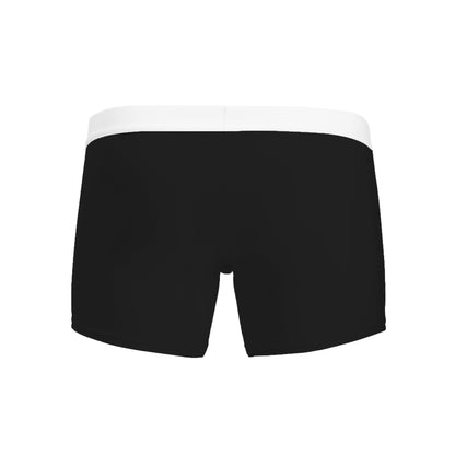 Mens High-Quality Polyester All Over Print Boxer Briefs with Elastic Waistband and Mesh Pouch