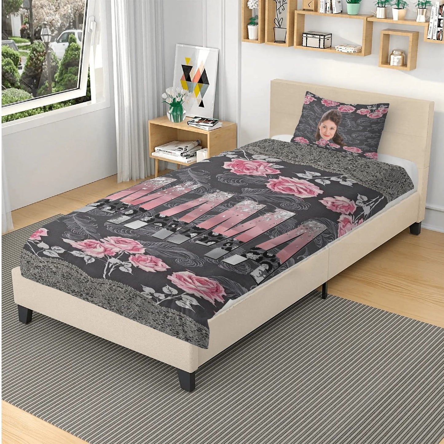 100% Polyester 3PC Bedding Set | Full Printed Duvet Cover & Pillowcases | Machine Washable | Twin, Queen, King Sizes