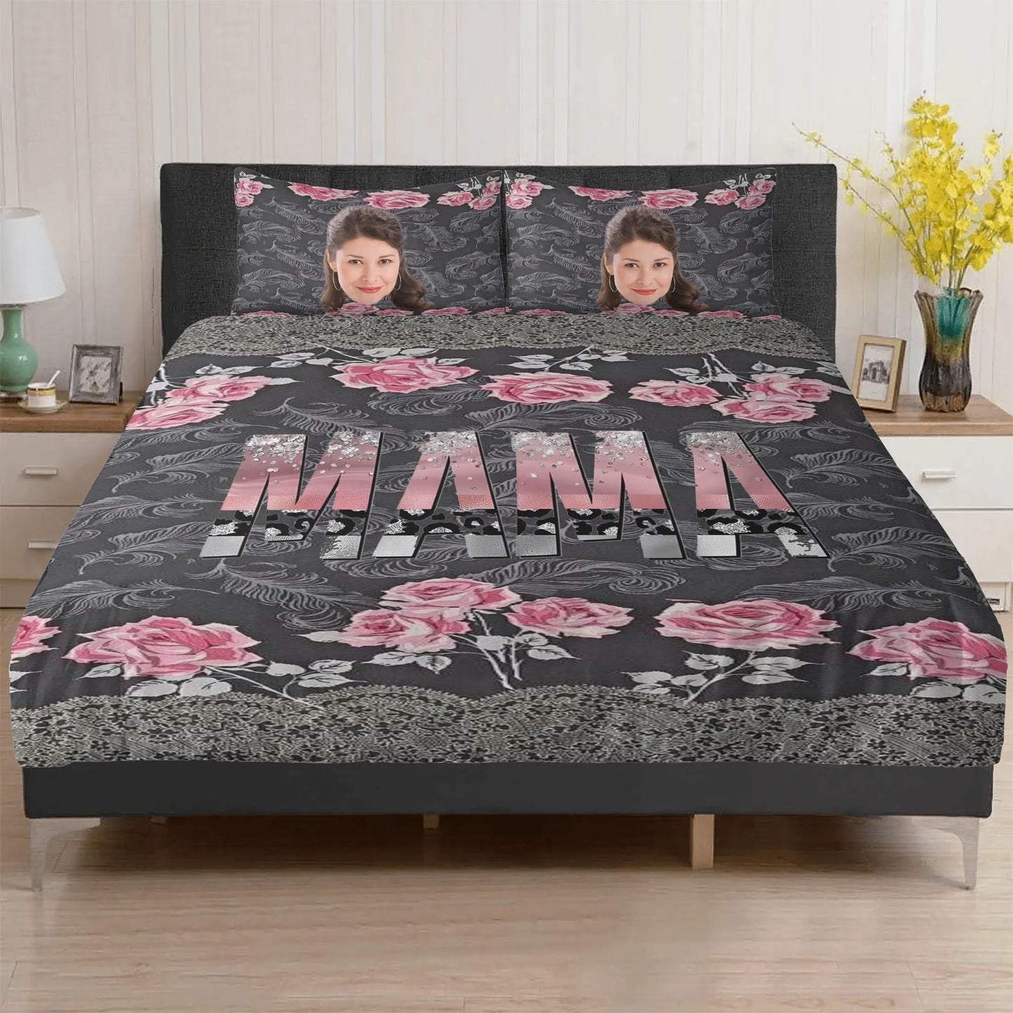 100% Polyester 3PC Bedding Set | Full Printed Duvet Cover & Pillowcases | Machine Washable | Twin, Queen, King Sizes