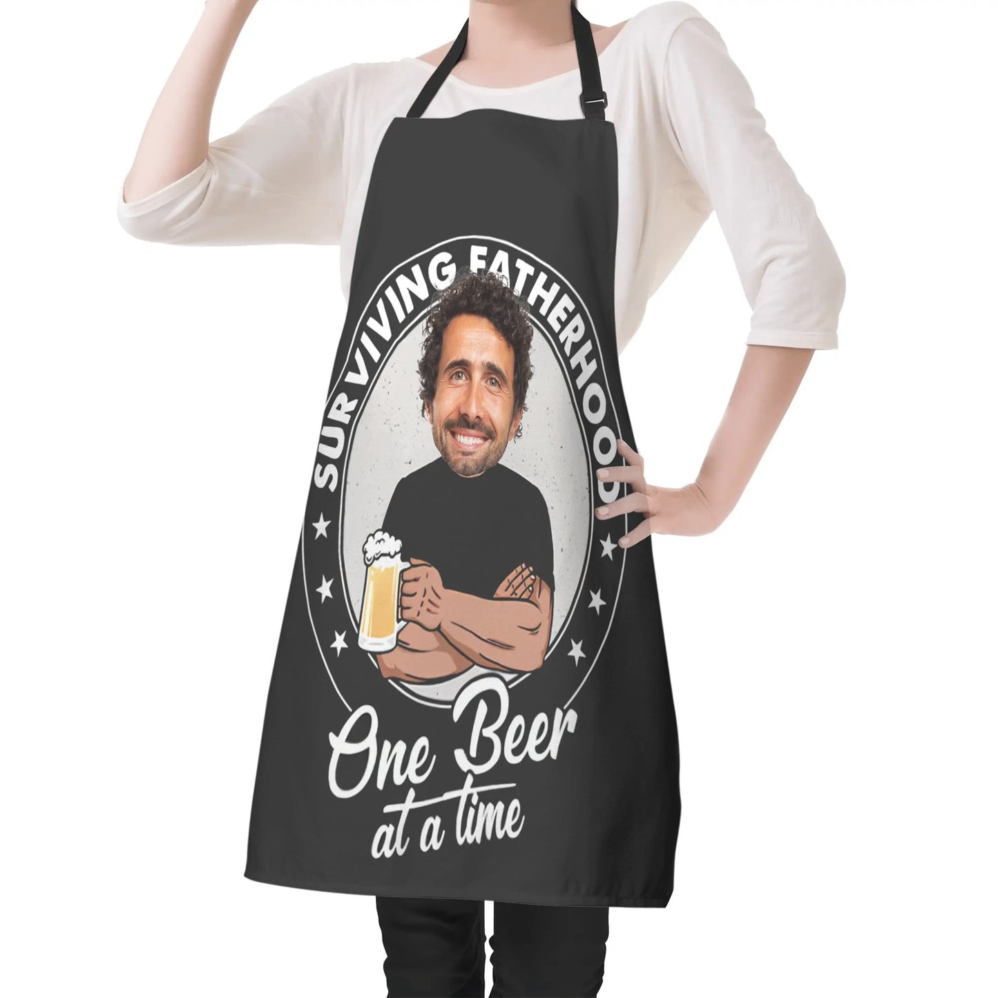 Premium Polyester Chef Apron - Water & Oil Resistant - Adjustable Neck Strap & Long Waist Ties - Unisex Design