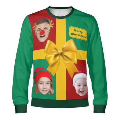 Unisex Custom Winter Christmas Pullover Sweatshirt - High-Quality Polyester | Sizes S-5XL | All-Over Print | Perfect Gift