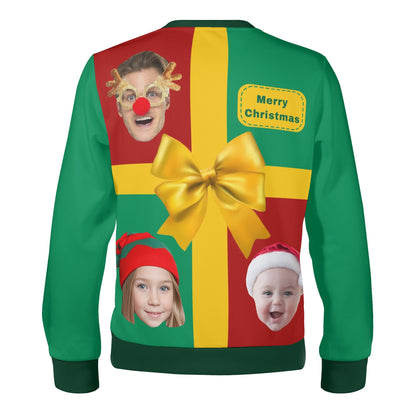 Unisex Custom Winter Christmas Pullover Sweatshirt - High-Quality Polyester | Sizes S-5XL | All-Over Print | Perfect Gift