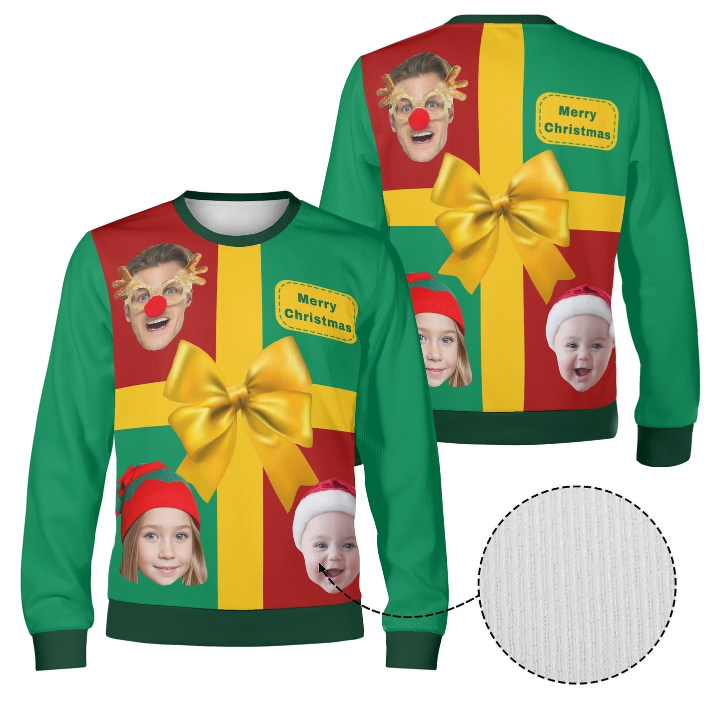 Unisex Custom Winter Christmas Pullover Sweatshirt - High-Quality Polyester | Sizes S-5XL | All-Over Print | Perfect Gift