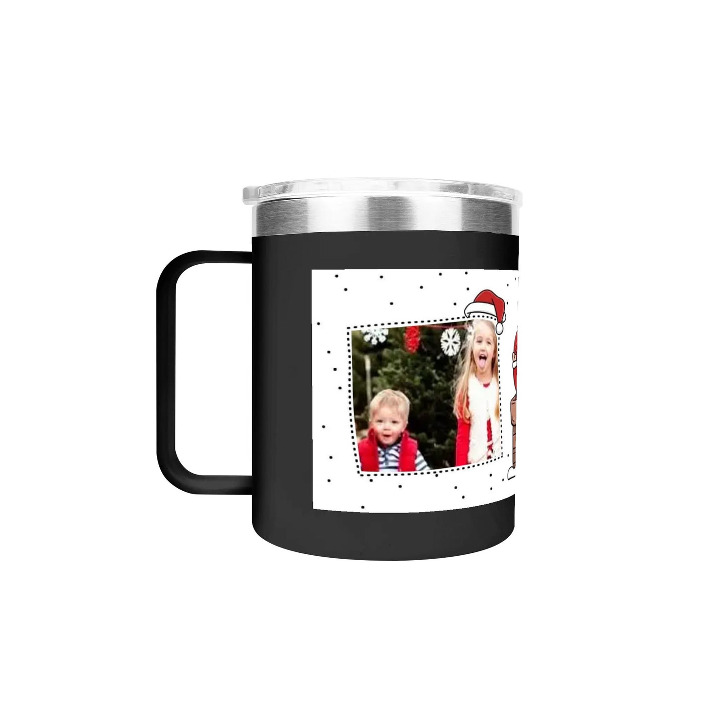 Custom 12oz Stainless Steel Coffee Mug with Lid & Handle - Ideal Gift for Pet Lovers & Special Occasions