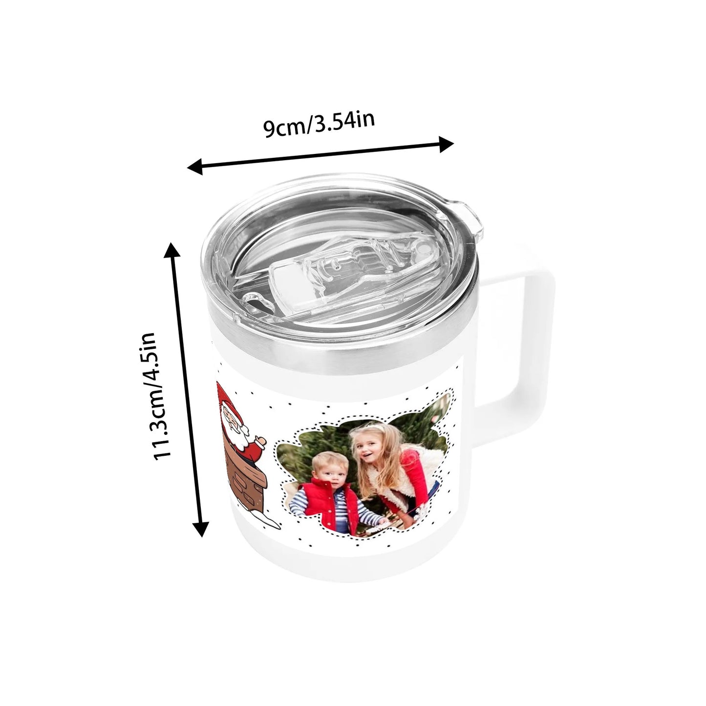 Custom 12oz Stainless Steel Coffee Mug with Lid & Handle - Ideal Gift for Pet Lovers & Special Occasions