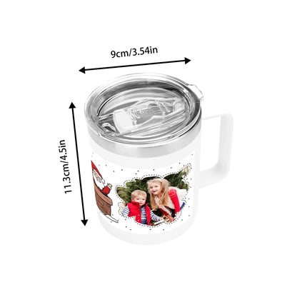 Custom 12oz Stainless Steel Coffee Mug with Lid & Handle - Ideal Gift for Pet Lovers & Special Occasions