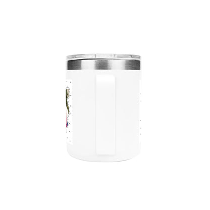 Custom 12oz Stainless Steel Coffee Mug with Lid & Handle - Ideal Gift for Pet Lovers & Special Occasions