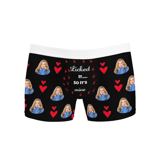 Mens High-Quality Polyester All Over Print Boxer Briefs with Mesh Pouch and Elastic Waistband