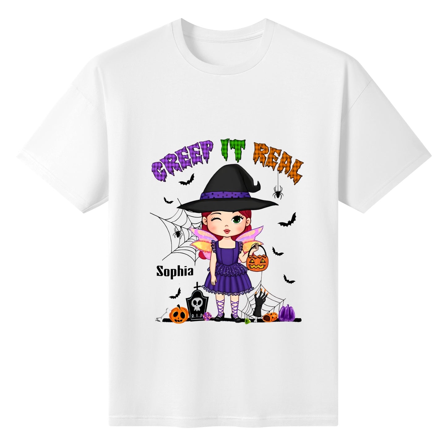 Womens Cotton Short Sleeve T-Shirt with Front & Back Printing - Soft, Breathable, and Durable