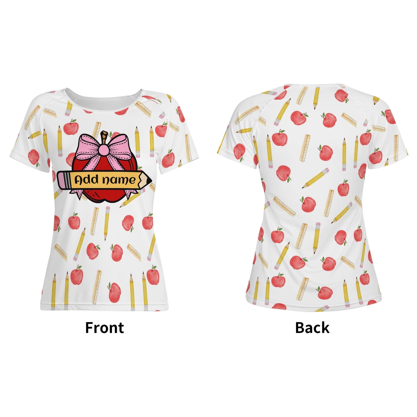 Womens Polyester-Spandex All-Over Print T-Shirt with High-Quality Non-Fading Design - Handmade