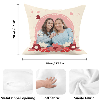 High-Quality All-Over Print Polyester Fleece Pillow Case - 18x18 Inches - Vivid Colors & Clear Image - Hidden Zipper Closure - Machine Washable