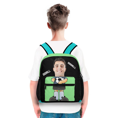 All-Over-Print Daypack Backpack - 11 Inch Cute Design, Twill Weave and Polyester Material, Large Compartment, Adjustable Straps, Ideal for Everyday Use and Gift Giving