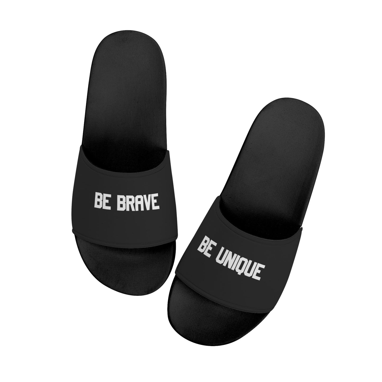 Custom Printed Mens Slide Sandals | Open Toe Beach Slippers with Strong Grip for Wet Ground