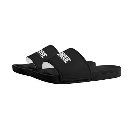 Custom Printed Mens Slide Sandals | Open Toe Beach Slippers with Strong Grip for Wet Ground