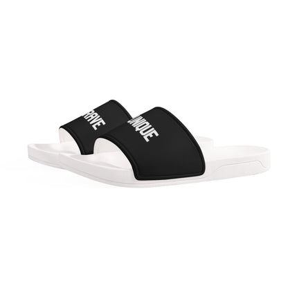 Custom Printed Mens Slide Sandals | Open Toe Beach Slippers with Strong Grip for Wet Ground