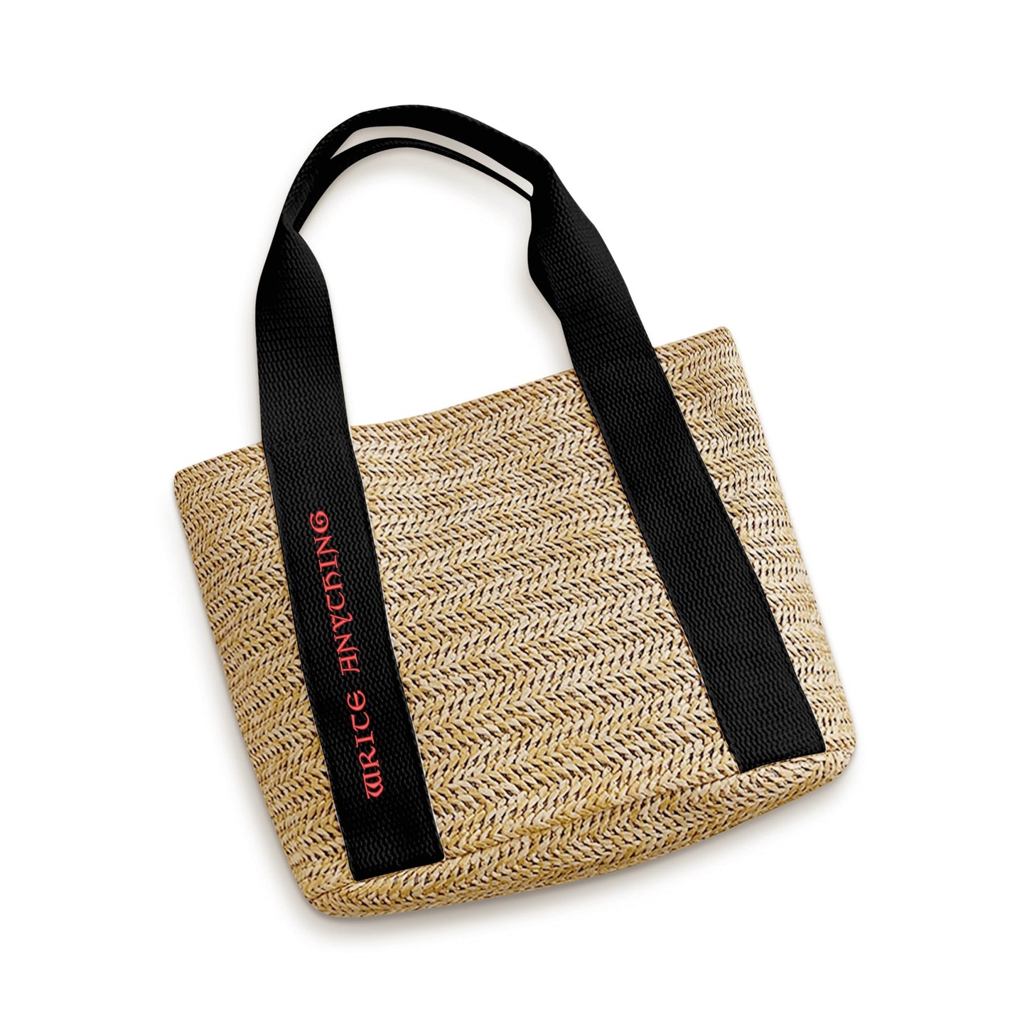 Handwoven Polyester Lined Braided Bag with Embroidered Personalized Logo - Classic & Durable Fashion Accessory