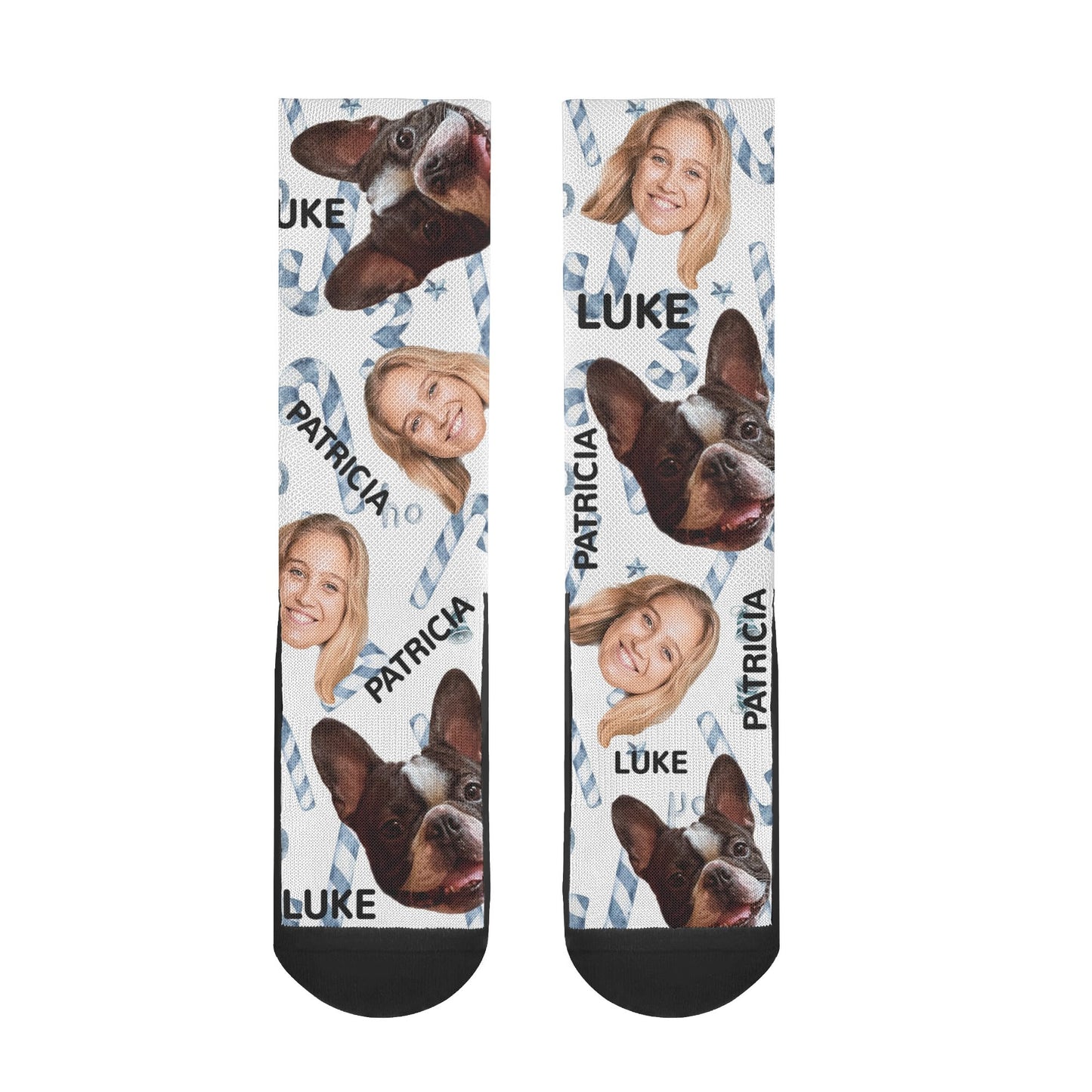 Customizable Polyester Cotton Blend Crew Socks | Reinforced Heel & Toe | Athletic Ribbed Cuff | Ideal Secret Santa Gift