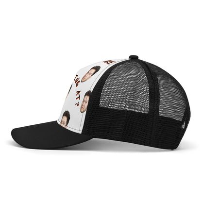 High-Quality Polyester Front Print Mesh Trucker Hats - Breathable Outdoor Snapback for Men, Women & Youth