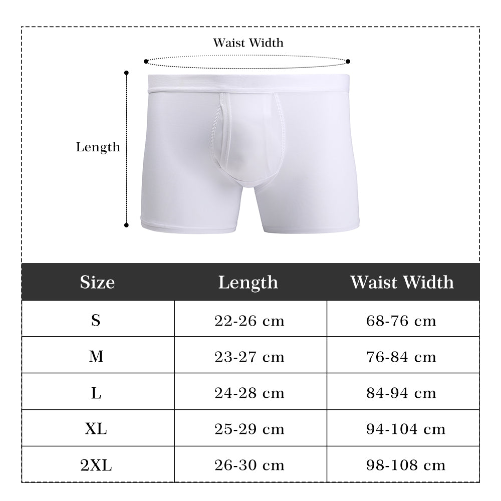 Mens High-Quality Polyester All Over Print Boxer Briefs with Mesh Pouch and Elastic Waistband