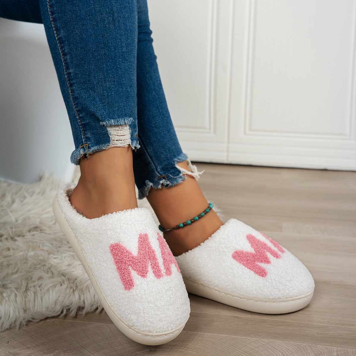 MAMA Christmas Gift - Plush Cotton Slippers