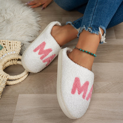 MAMA Christmas Gift - Plush Cotton Slippers