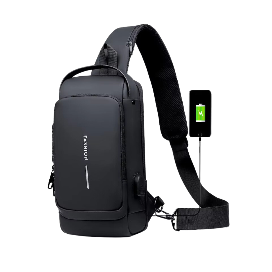 Anti Theft Chest Bag - Shoulder USB Charging Crossbody Package