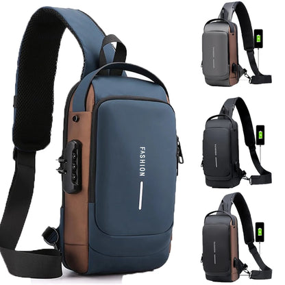 Anti Theft Chest Bag - Shoulder USB Charging Crossbody Package