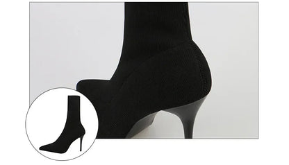 Sexy Sock Boots - Knitting Stretch High Heels for Women - Fashion Shoes