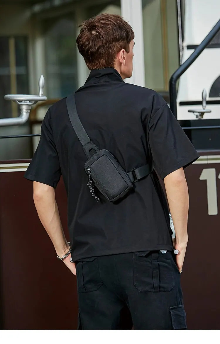 Crossbody Men's Bag - Mini Chest Bag - Diagonal Shoulder Bag