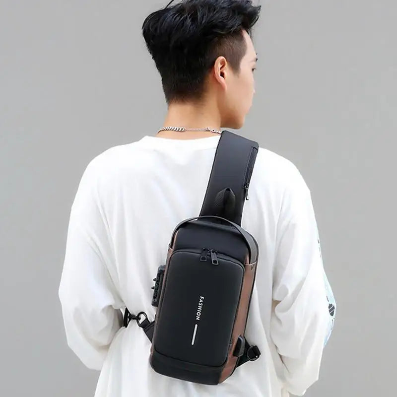 Anti Theft Chest Bag - Shoulder USB Charging Crossbody Package