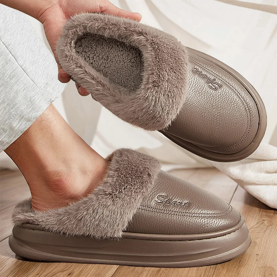 Men's Winter Home Slippers - Soft Warm Indoor Slippers - Comfort