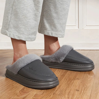 Men's Winter Home Slippers - Soft Warm Indoor Slippers - Comfort