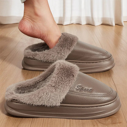 Men's Winter Home Slippers - Soft Warm Indoor Slippers - Comfort