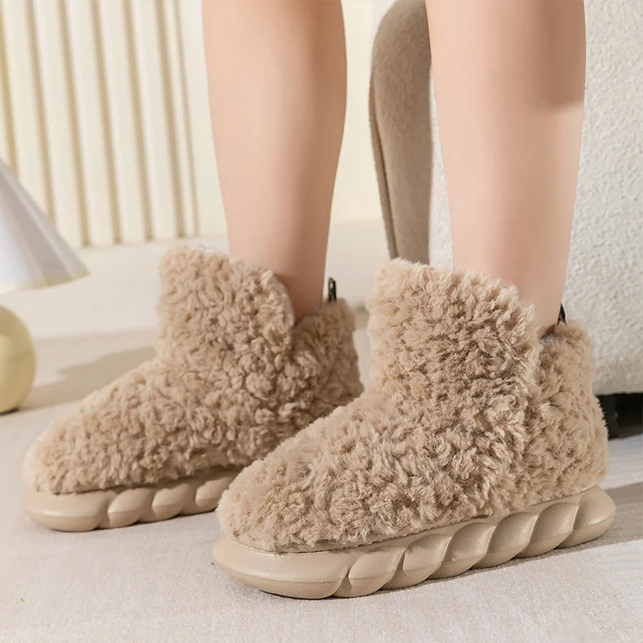 Women's indoor boots EVA memory foam cozy soft lightweight girls short boots warm winter fuzzy boots