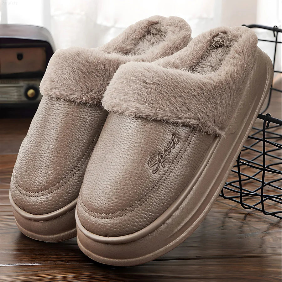 Men's Winter Home Slippers - Soft Warm Indoor Slippers - Comfort