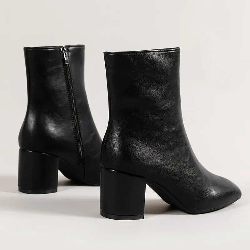 Ankle Boots for Women - Side Zipper - Fashion Pointed Shoes