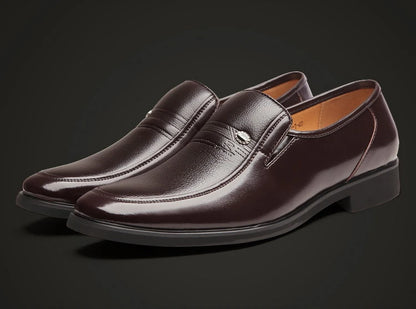 Leather Men Formal Shoes - Men's Loafers - Breathable Slip