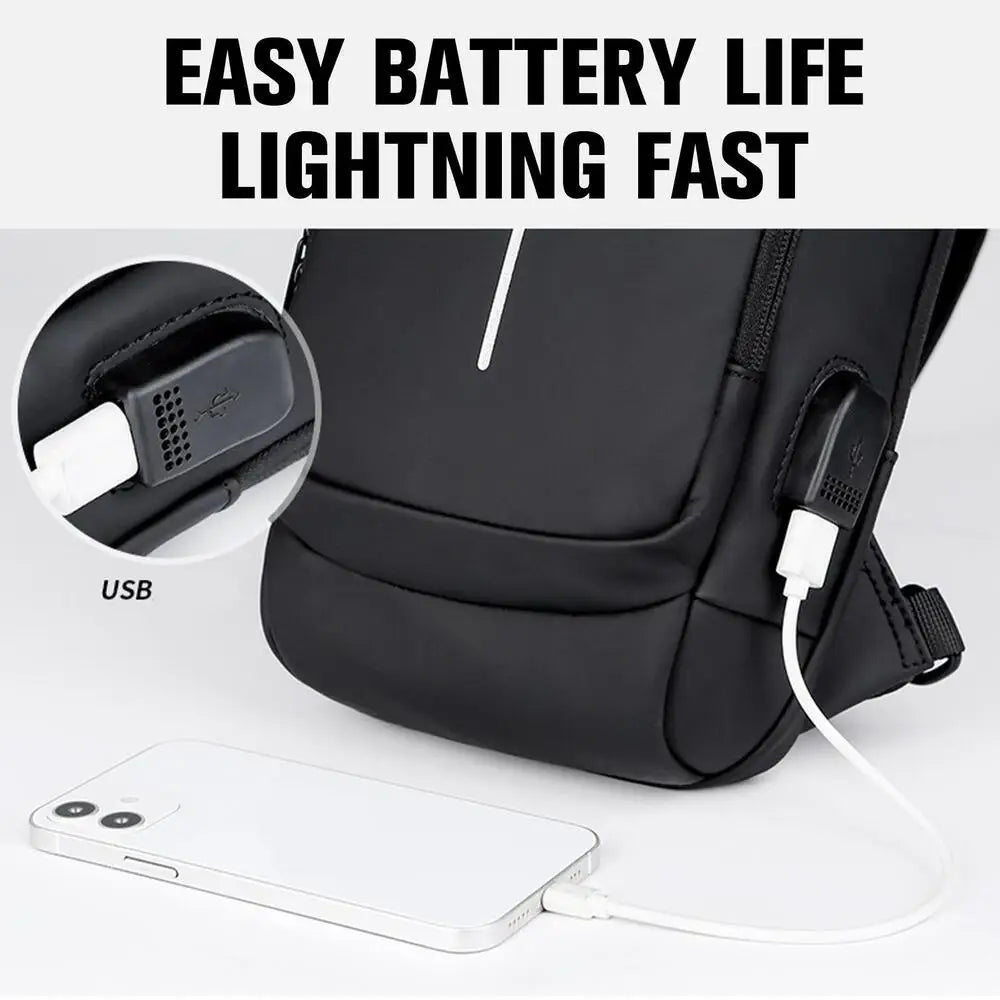 Anti Theft Chest Bag - Shoulder USB Charging Crossbody Package