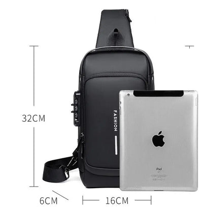 Anti Theft Chest Bag - Shoulder USB Charging Crossbody Package