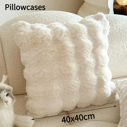 Faux Rabbit Fur Blankets - Beds Winter - Fluffy Plush - Sofa Cover Ultra Soft