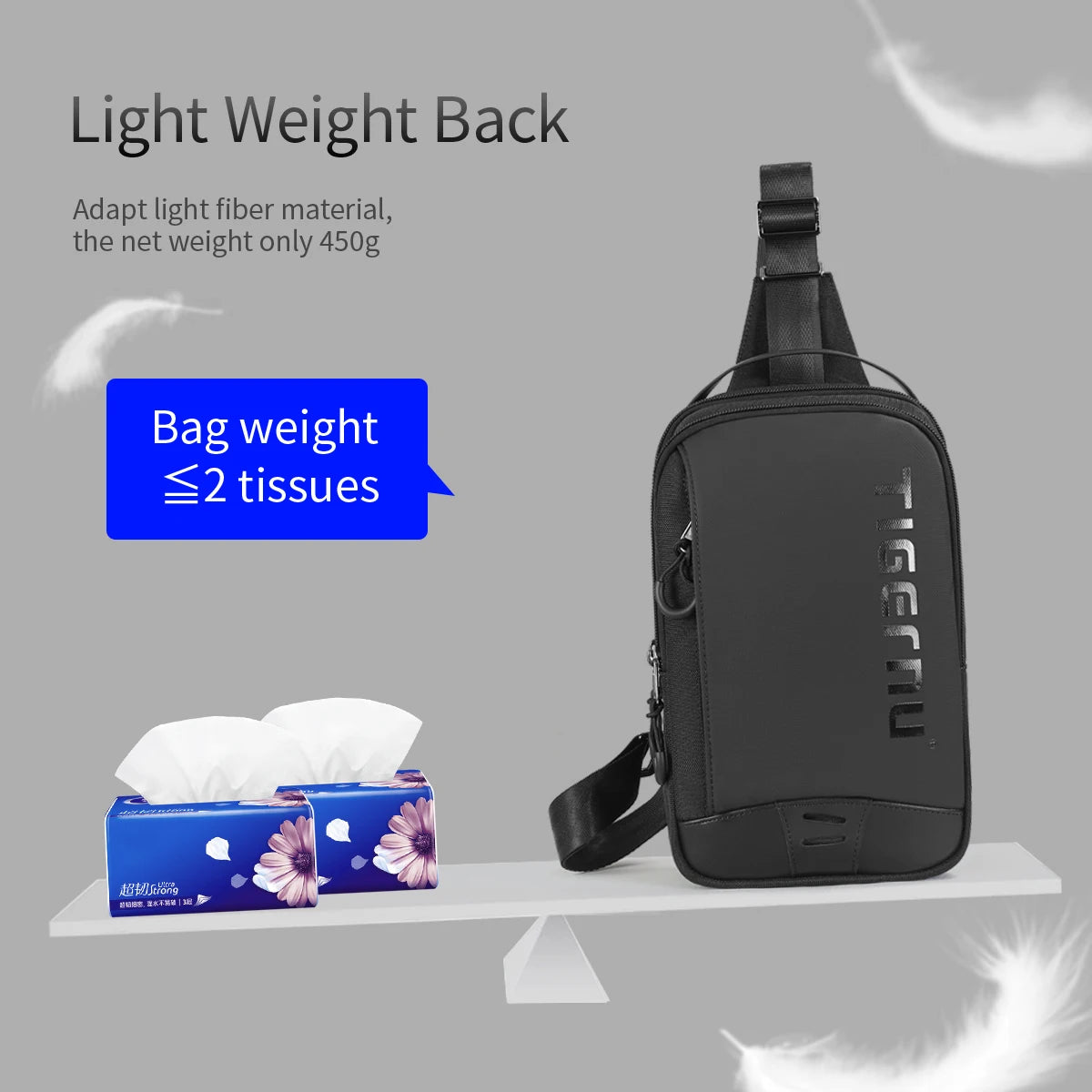 Chest Bag For Men - Cool Style Men Shoulder Bag - 9.7inch