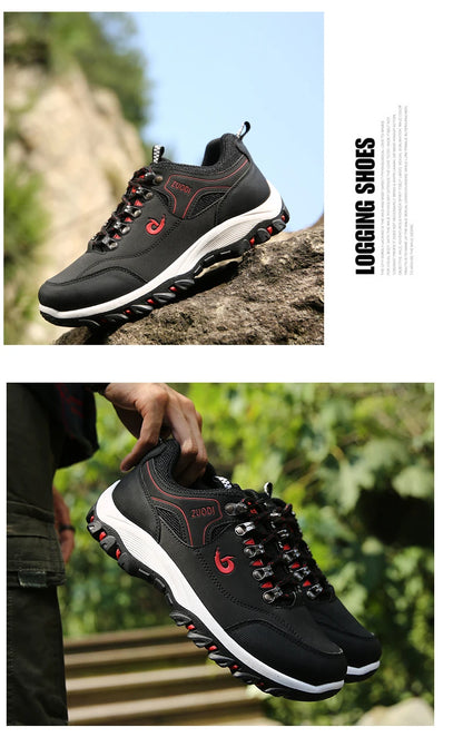 Men Leather Casual Shoes - Lightweight Walking Sports Shoes