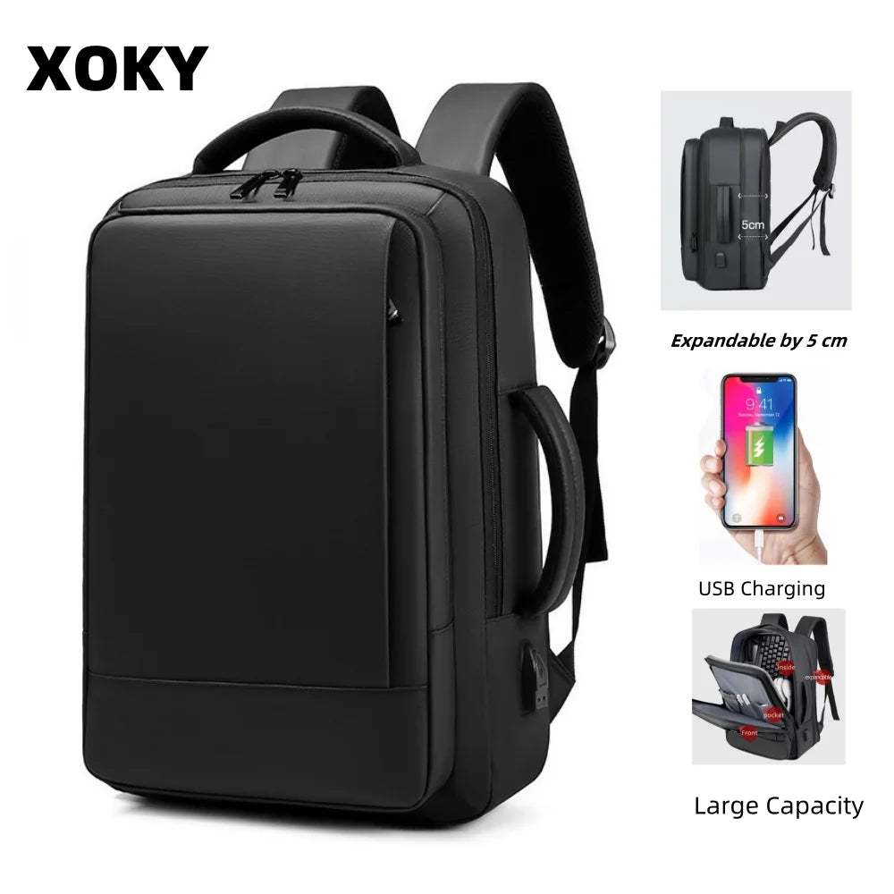 Business Bag - Travel Backpack - Waterproof Classic Backpack - USB Charging