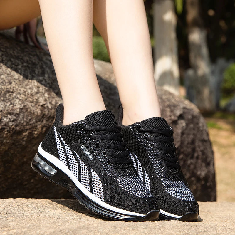 Women Running Shoes Ladies Breathable Sneakers Mesh Tennis Women's Sports Shoes Outdoor Lace Up Training Shoes