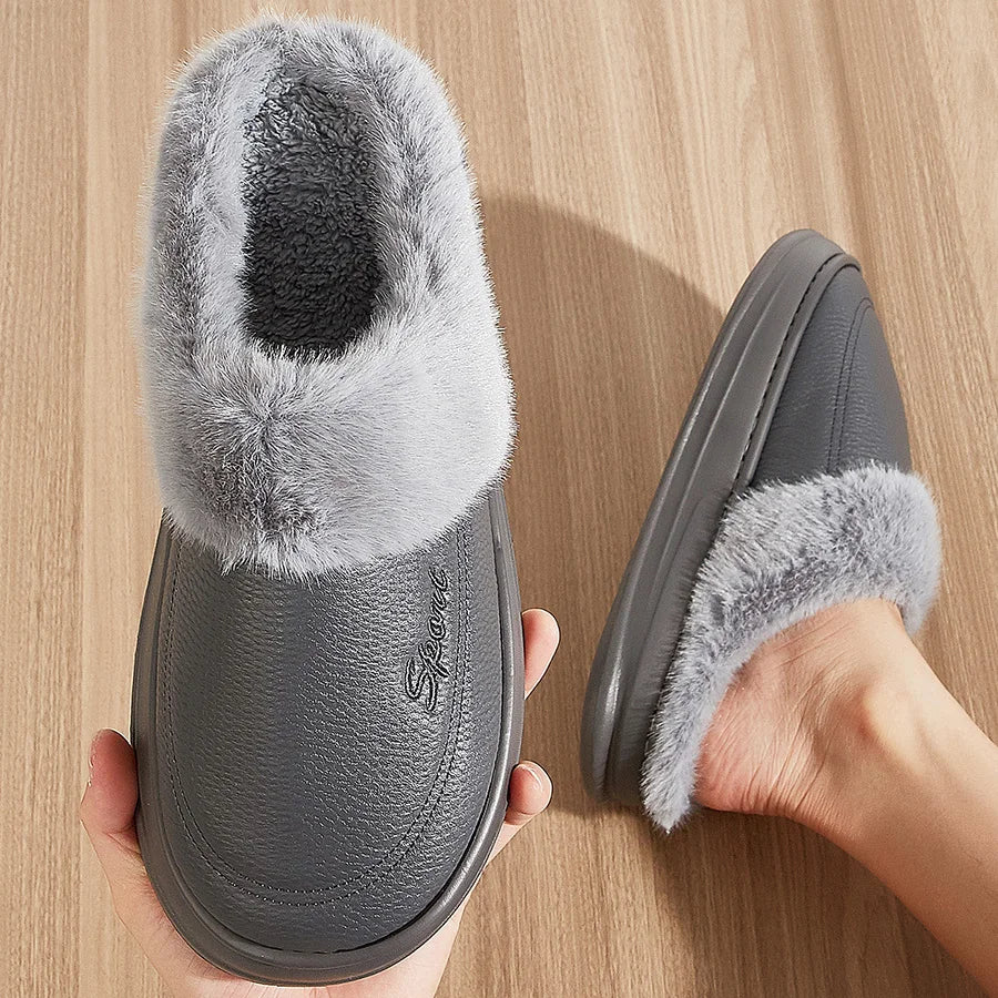 Men's Winter Home Slippers - Soft Warm Indoor Slippers - Comfort