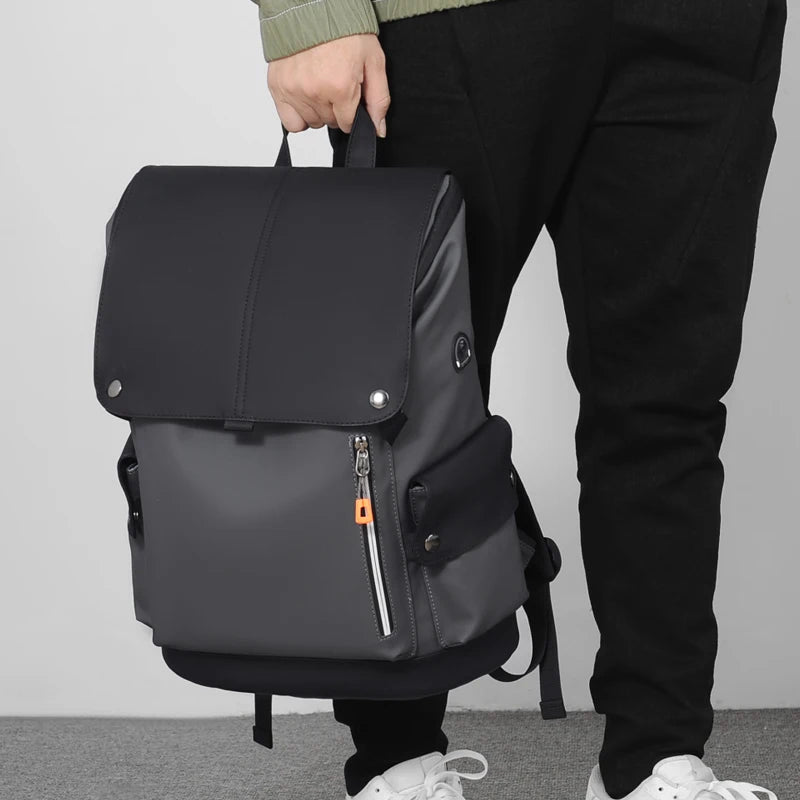 Waterproof Men's Laptop Backpack - Large Computer Backpack for Business Urban - USB Charging