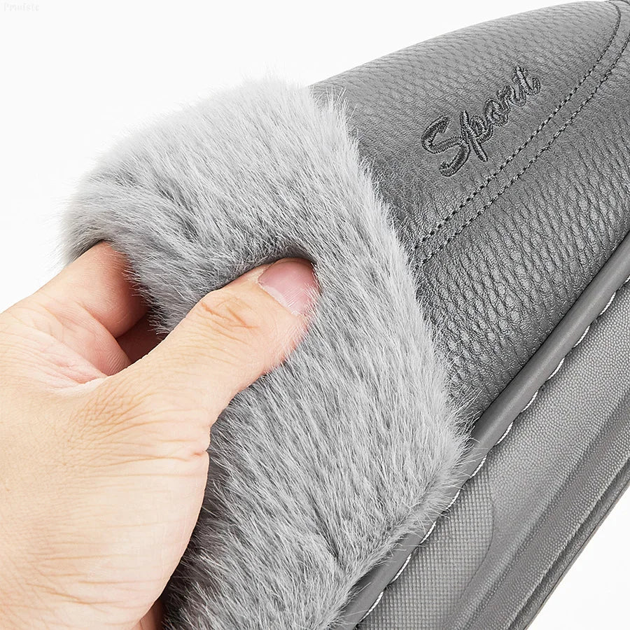 Men's Winter Home Slippers - Soft Warm Indoor Slippers - Comfort