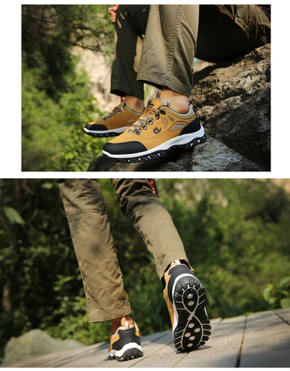 Men Leather Casual Shoes - Lightweight Walking Sports Shoes