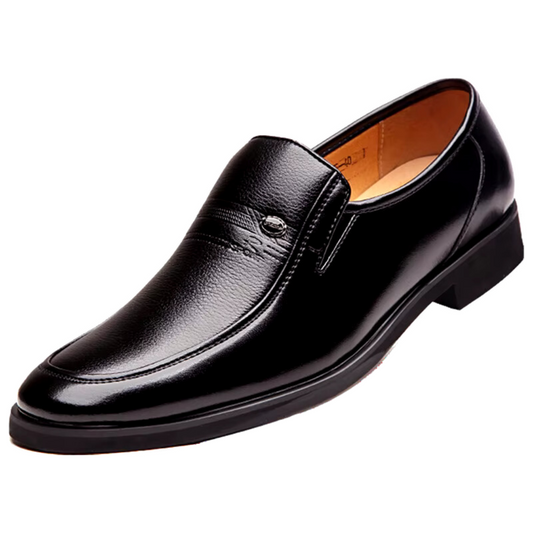 Leather Men Formal Shoes - Men's Loafers - Breathable Slip